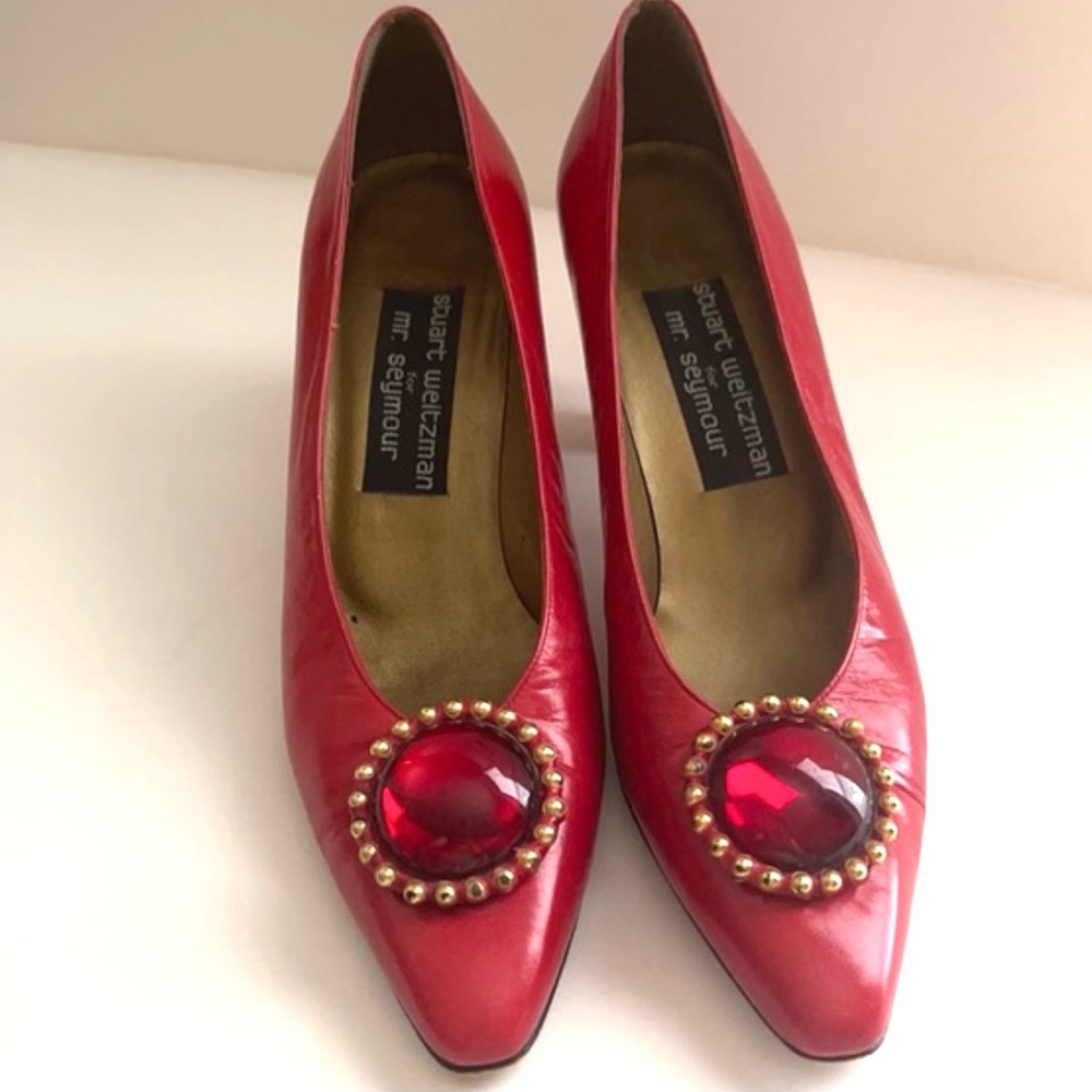 Stuart Weitzman for Mr Seymour Red Pump 7W Shoes